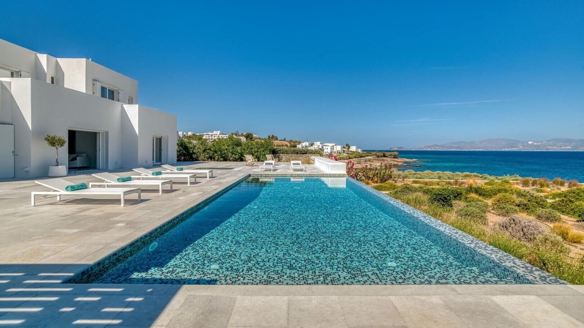 Chrissi Akti Villa | Spectacular house for 10 people with stunning sea views near Golden Beach