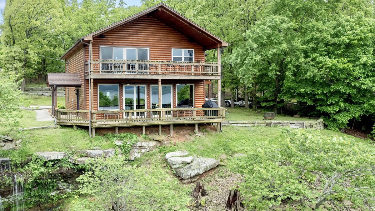 Cookson Cabin | Spectacular Lake View, Luxury Cabin provides the perfect gathering place.