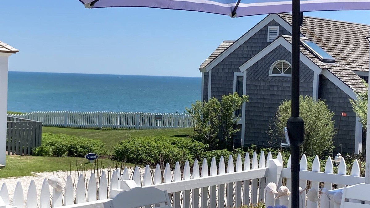 Mashpee Condo | Spectacular Ocean View Maushop Village home Steps to Private Beach