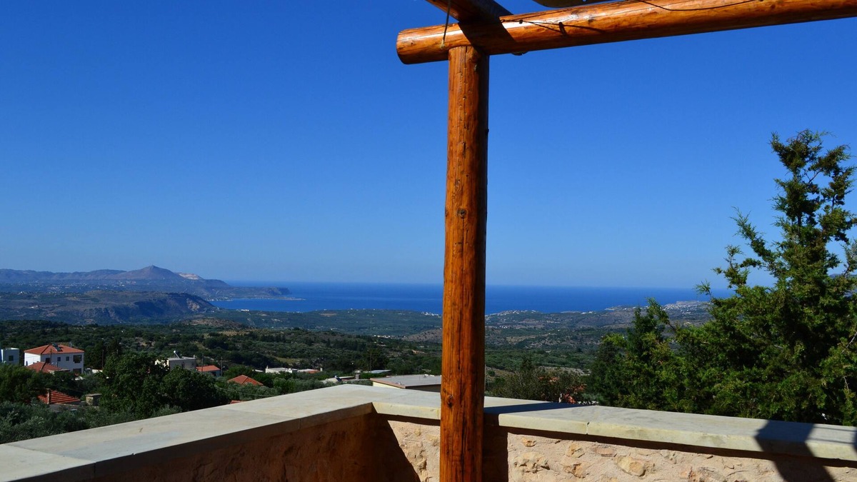 Melidoni Villa | Spectacular Stone Villa with Pool in Forest and Great Sea & Mountain Views