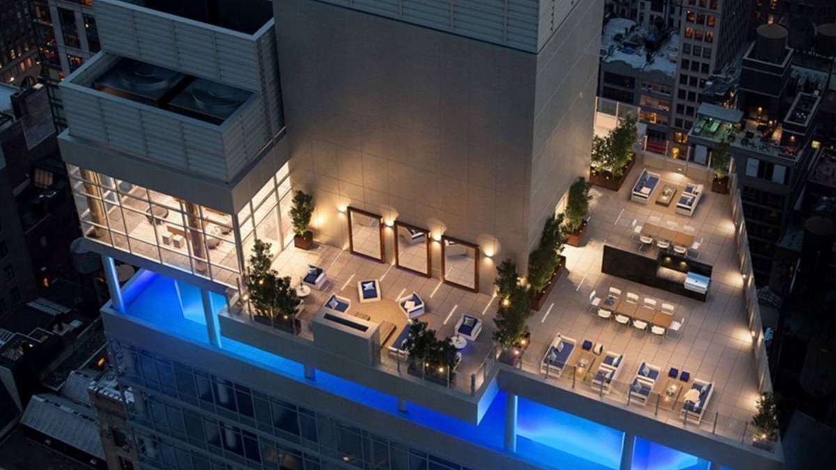 Koreatown Condo | Spectacular Studio with Pool and Outdoor Fireplace at Solari