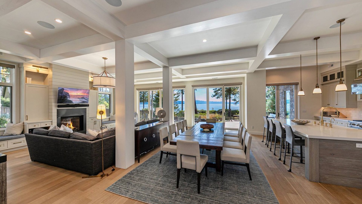 Brockway House | Spellbound Lakefront Lodge by Tahoe Getaways - 5 BR w Hot Tub, Buoy & Beach access