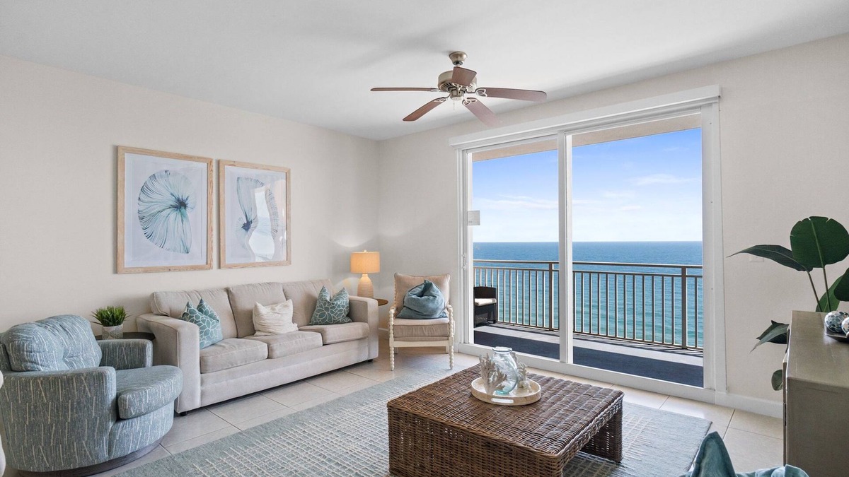 West Panama City Beach Condo | Splash 2004W - Beachfront, Corner Unit, Sleeps 10, Pools, VIP Beach Service Incl