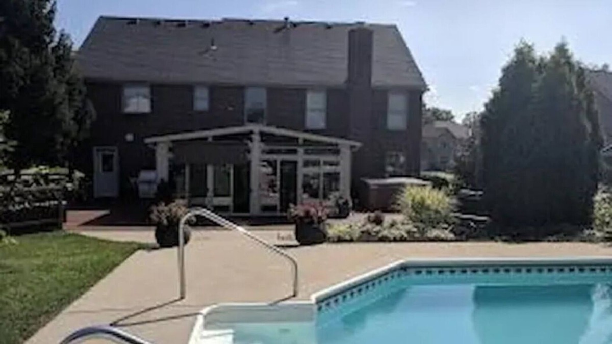 West Chester House | Splash and Soak Oasis with Pool and Hot Tub