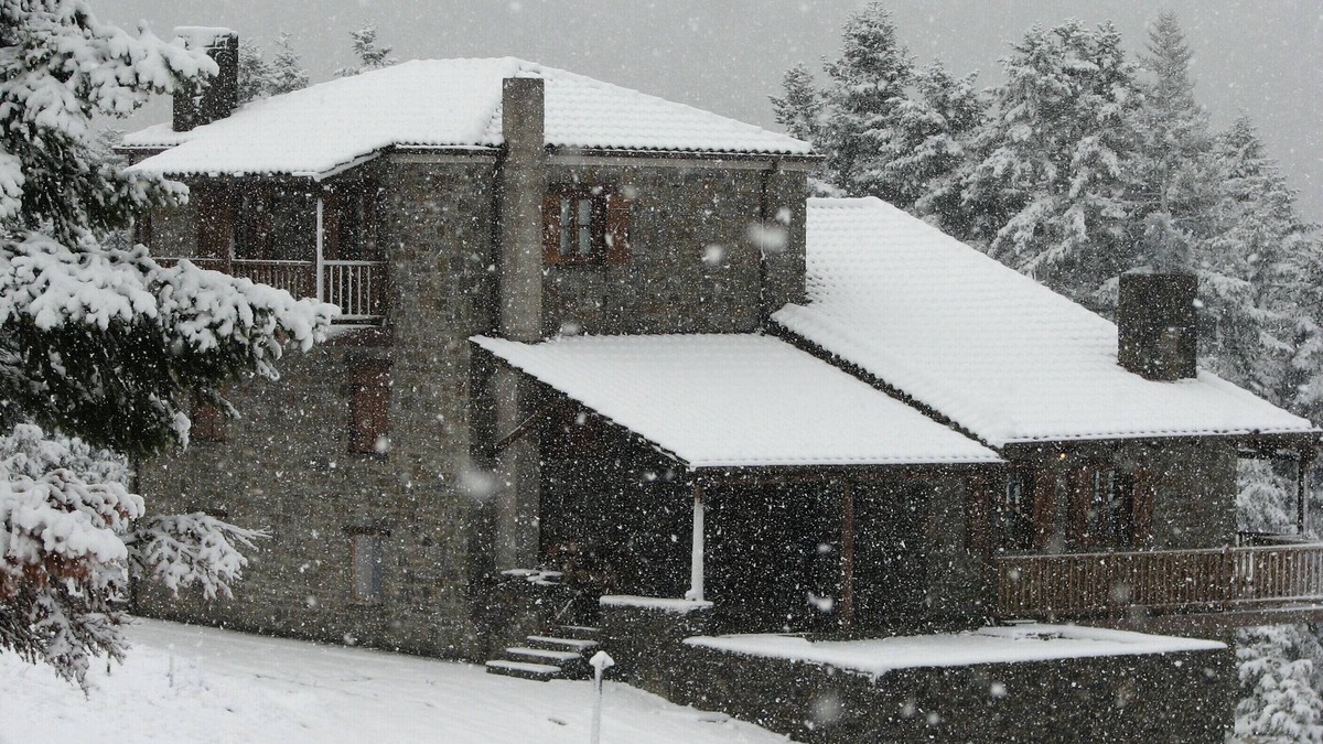 Potamia Ski Chalet | Splendid mountain view,private,1300 m altitude, into deep fir forest and river