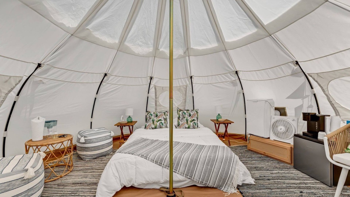 Black Creek RV Rental | Stargazer Tent on Ischua Creek @ Campground Adventures