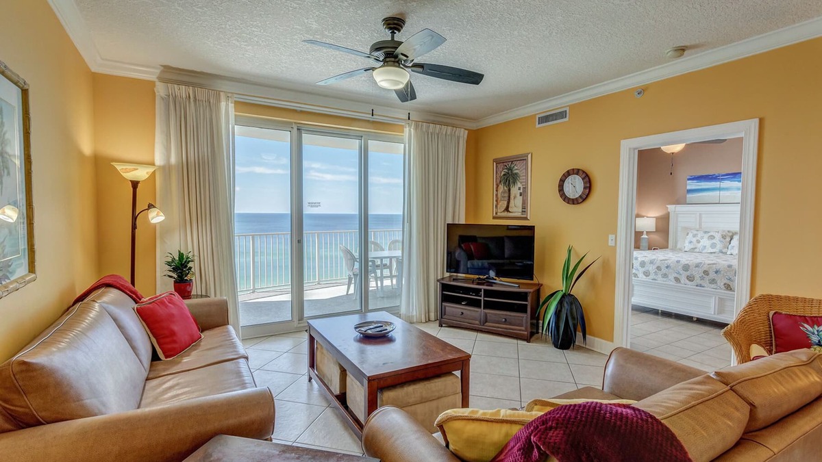 Long Beach Condo | Stay by the Gulf! Stunning Views from Extra Large Balcony of this 2 BR/2BA Condo
