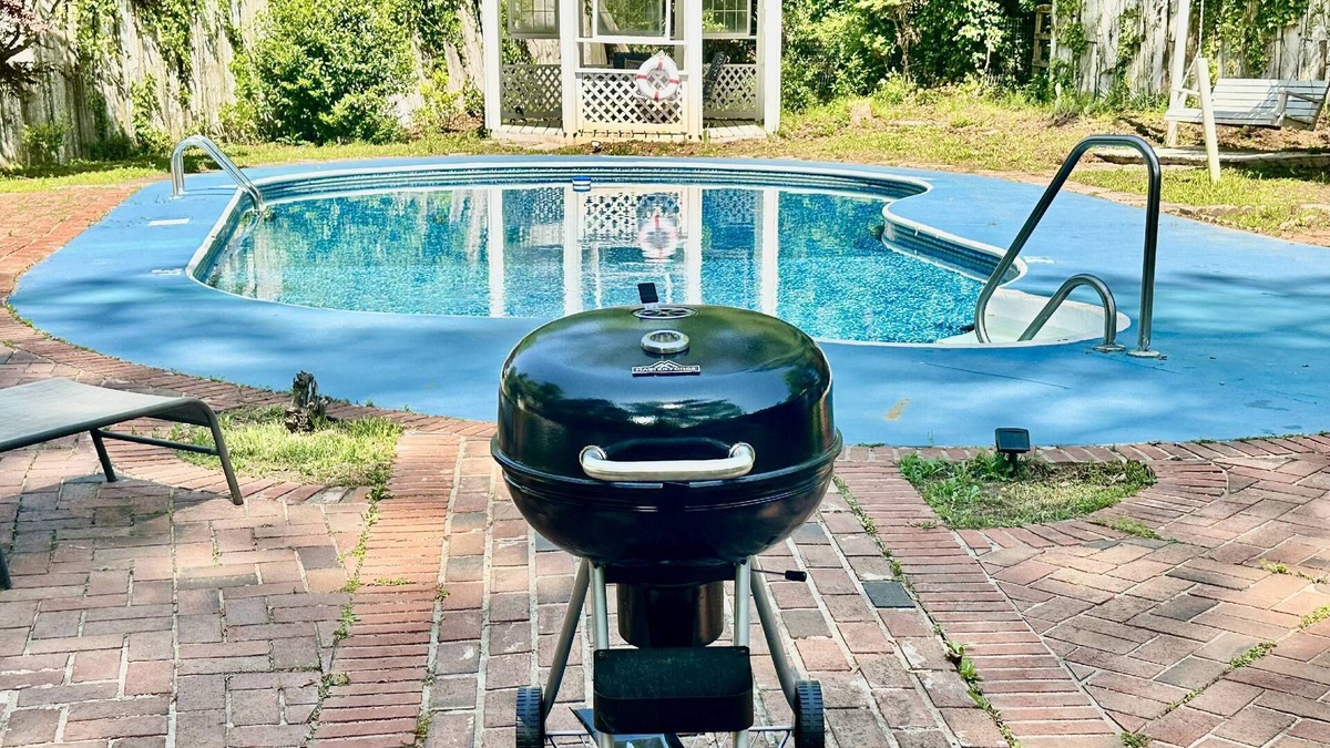 Stone Mountain House | Stay in Style: Beautifully Designed Home with Outside Space/Seating, Charcoal Grill