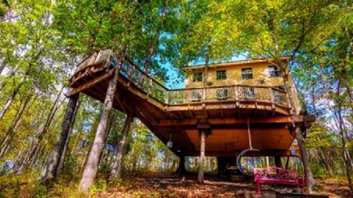 Stonewall Cabin | Stay in Tree House built by TreeHouse Master Pete Nelson ~ off the grid
