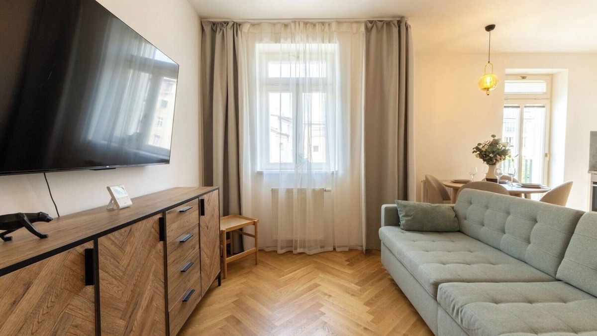 Zizkov Apartment | Stay Inn | A/C Contemporary Comfort-Stylish Base