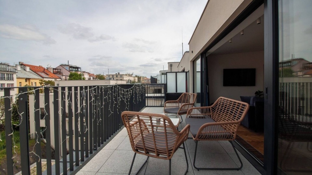 Zizkov Apartment | Stay Inn | Penthouse Feel: 3BR w/A/C, Terrace