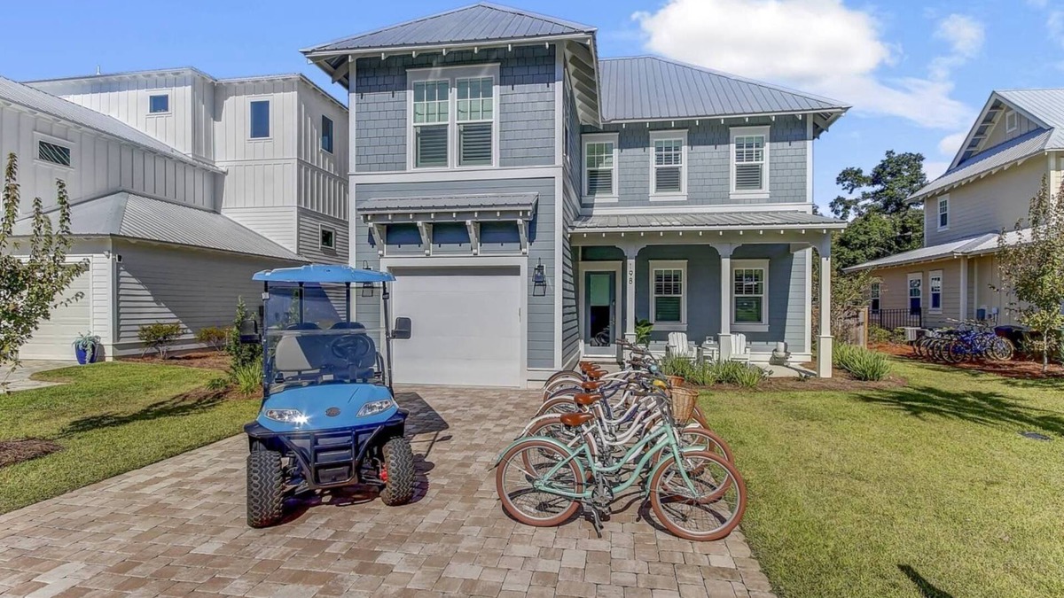 West Panama City Beach House | Stay on 30A: Coastal Blessings on 30A, Bikes, Golf Cart, & Community Pool!