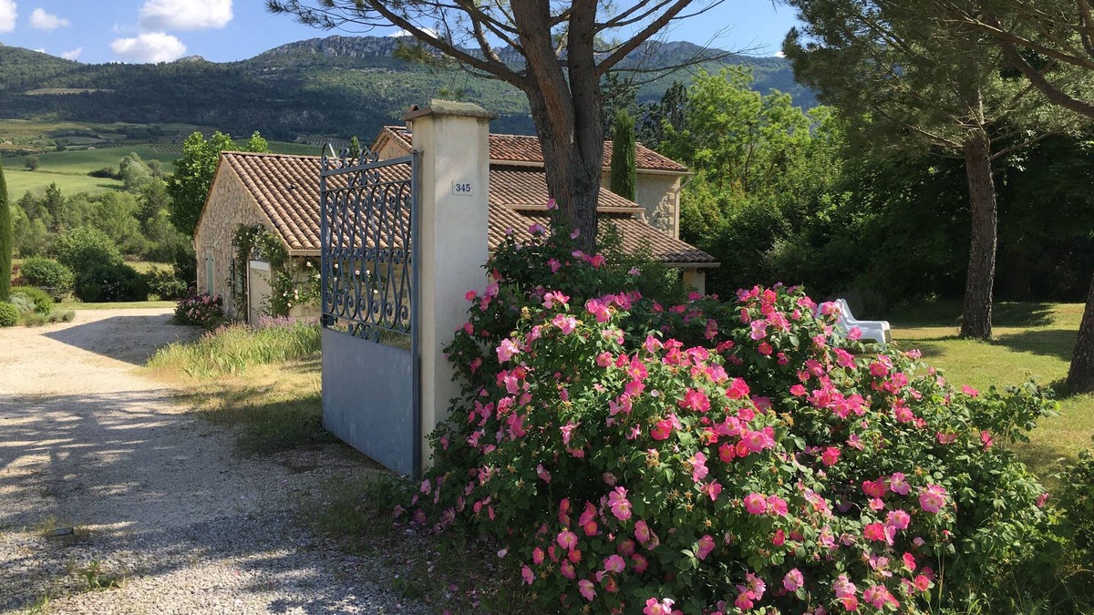 Le Poet-Sigillat Other | stone house with swimming pool surrounded by lavender, apricot trees .