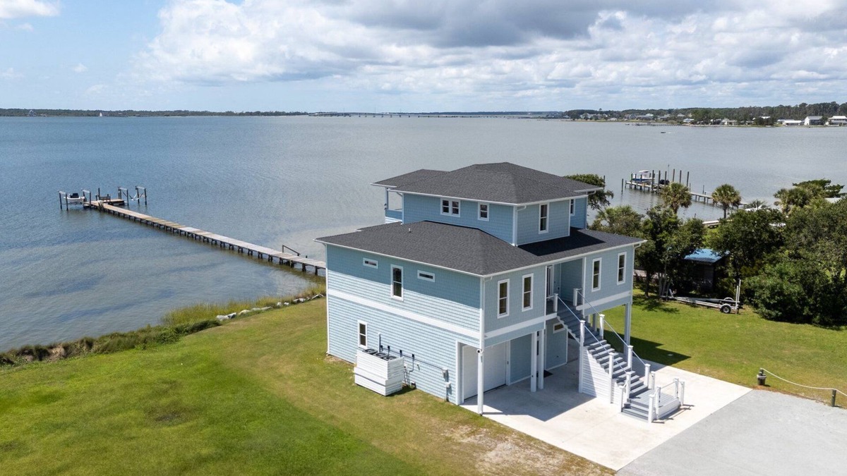 Gloucester House | Straits Serenity-Sound Front Home with Boat Lift & Dock (NEW CONSTRUCTION)