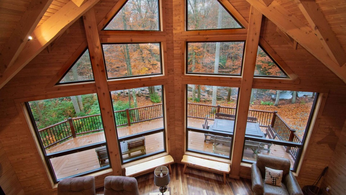Rockwood Ski Chalet | Stream Front Log Home near 7 Springs, 4 BR