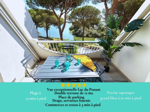 La Grande-Motte Apartment | Studio 4pers La Grande Motte Ponant, Vue exceptionnelle lac, double terrasse, Parking, base nautique, golf & plage à pied, draps & serviettes fournis