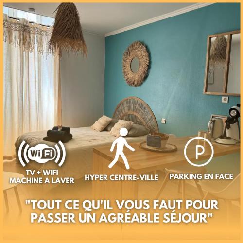 Moulins Apartment | Studio Boho-Chic en centre ville