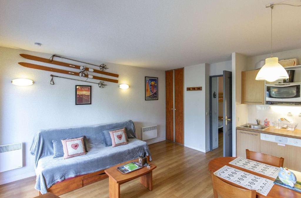 La Mongie Apartment | Studio cabine 4 pers avec terrasse, piscine couverte et salle de fitness, proche pistes et remontées - FR-1-404-339