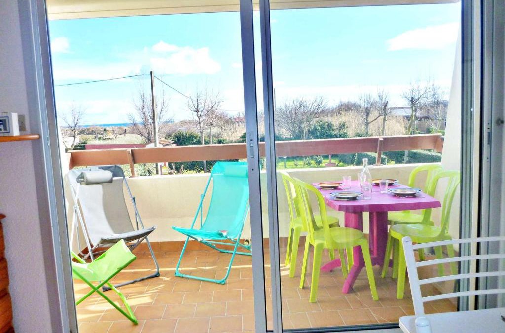 Marseillan Apartment | Studio cabine cosy avec terrasse, accès direct plage et parking privé, 2-4 pers, animaux ok - FR-1-387-139