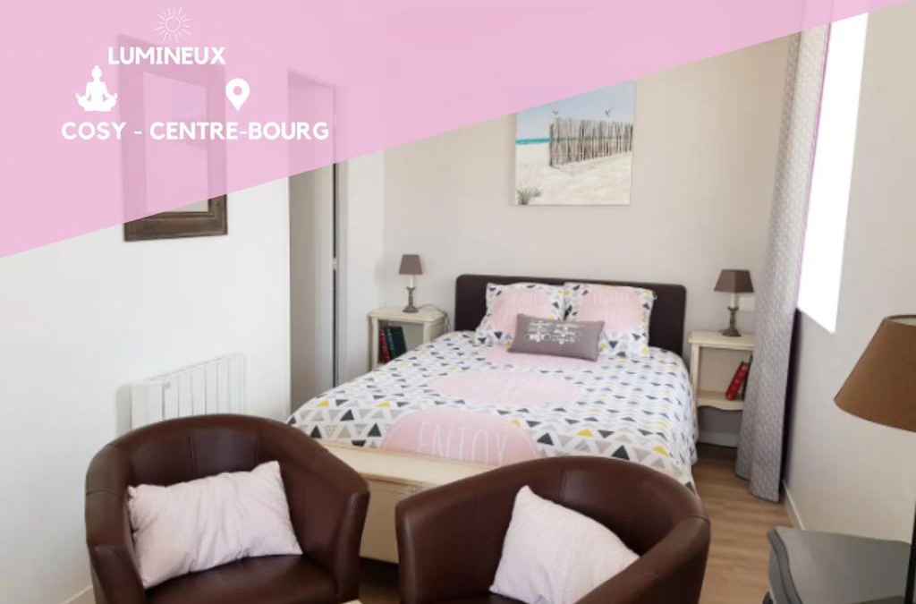 Plouharnel Apartment | Studio Cosy LES ROSES TREMIERES 3 étoiles centre Plouharnel proche mer
