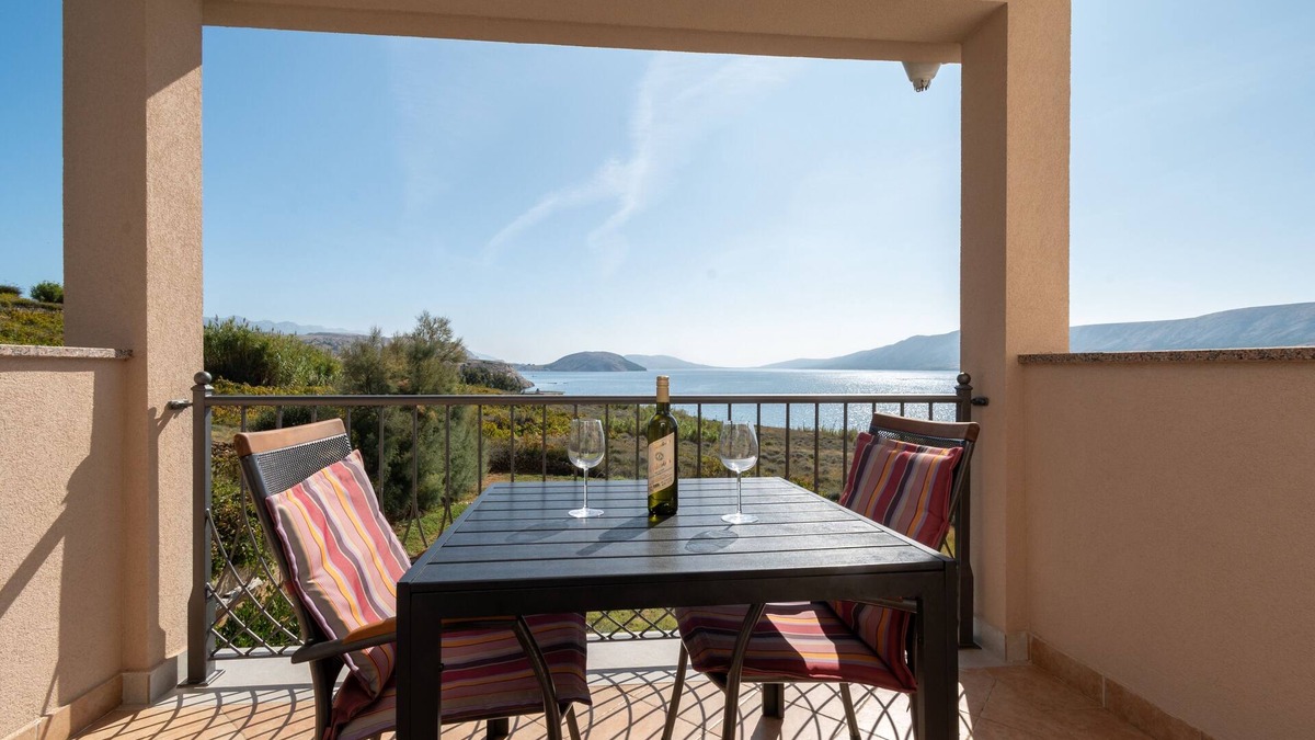 Kustici Apartment | Studio flat with terrace and sea view Zubovići, Pag (AS-4141-a)
