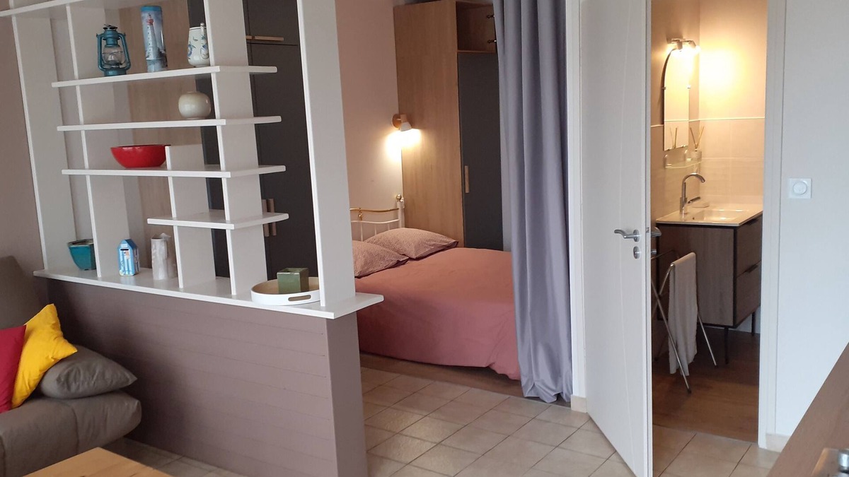 Larmor-Plage Apartment | Studio Vue mer RDC à 100 m de la Plage
