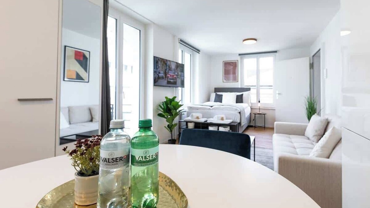 St. Gallen Apartment | Studio Waaghaus with Parking lot and Balcony