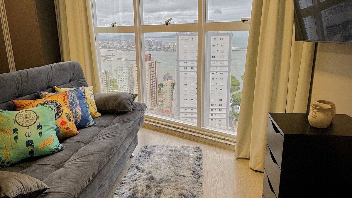 Fazenda Apartment | Studio with sea view - Itajaí/BC - main beaches of Itajaí and BC.