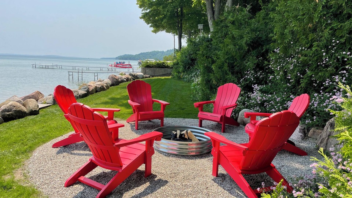 Suttons Bay Cottage | Stunning 150' ft footage on bay, 2 beachfront homes, 5 bedrooms & game room.