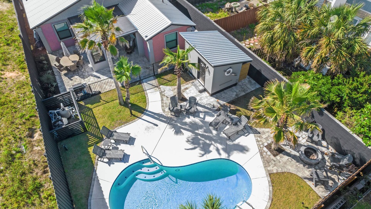 Silver Sands House | Stunning Beach House 1/2 block from Beach, Huge Heated Private Pool and Firepit