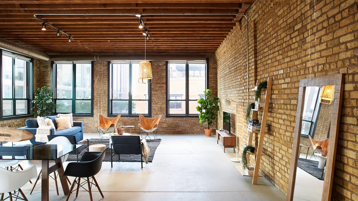 West Loop Apartment | Stunning Designer Loft in Fulton Market, Sleeps 24 | Featured In Architectural D