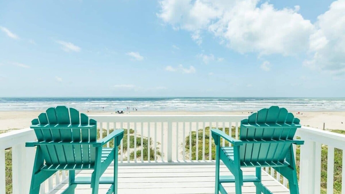 Terramar Beach House | Stunning Direct Beachfront w/Ocean For Miles!