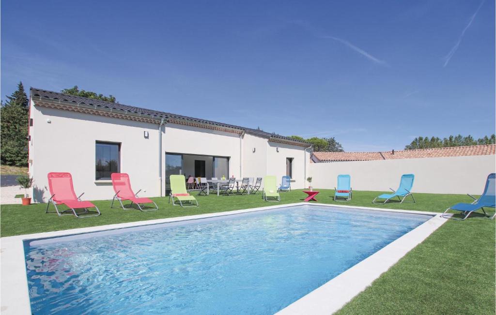 Portes-en-Valdaine House | Stunning home in Portes en Valdaine with 4 Bedrooms, Private swimming pool and Outdoor swimming pool