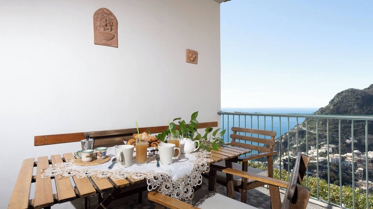 Montepertuso Apartment | Stunning home with private parking included and views of Positano