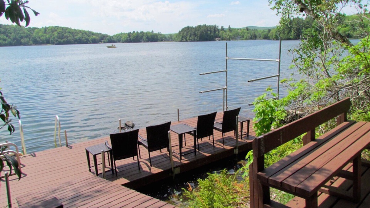 Monterey House | Stunning Lakefront Berkshire Rental, Lake Garfield: private dock, boats, more