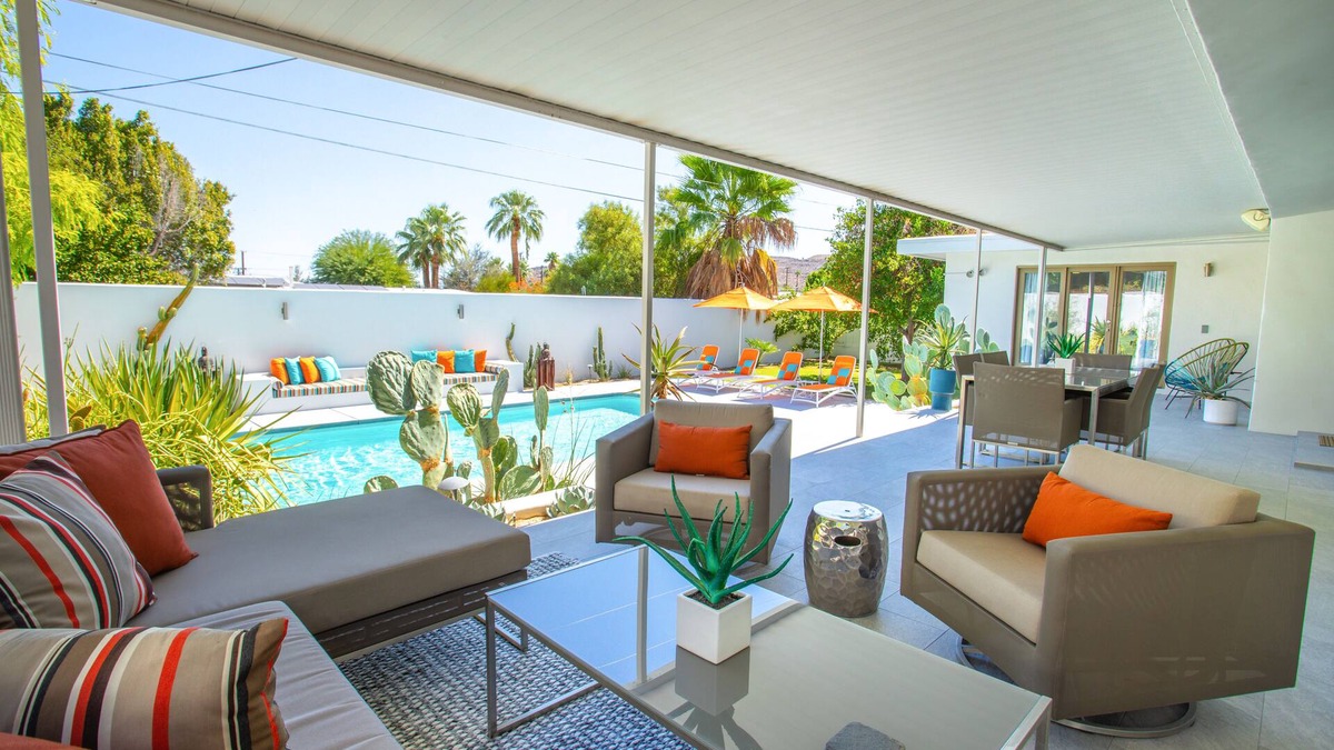 Cathedral City Cove House | Stunning Midcentury Home with Gorgeous Pool+Patio