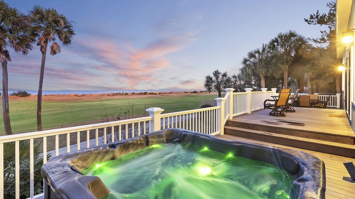Ocean Point House | STUNNING Oceanfront Home! Golf & Ocean Views, Hot Tub, Golf Cart, Pool Access!