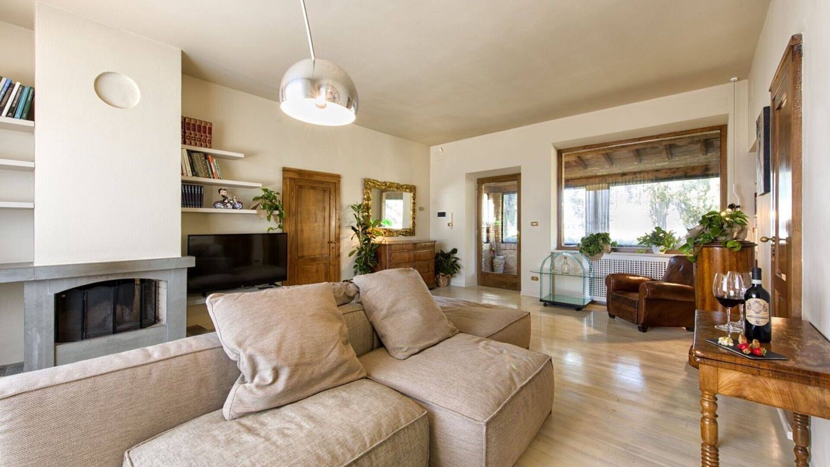 Montalcino Villa | Stunning private villa for 6 guests with hot tub, A/C, WIFI, TV, patio, panoramic view and parking