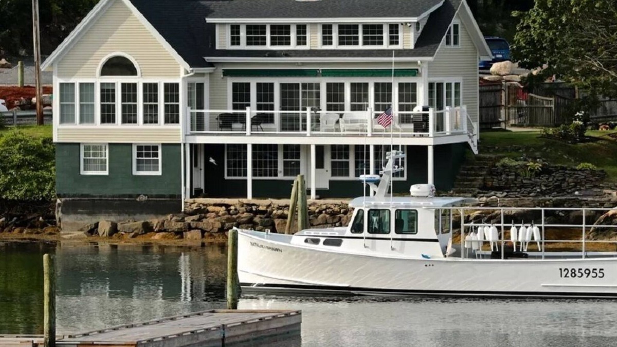 West Boothbay Harbor House | Stunning Renovated Waterfront Home with Private Deepwater Dock; Windows Galore!