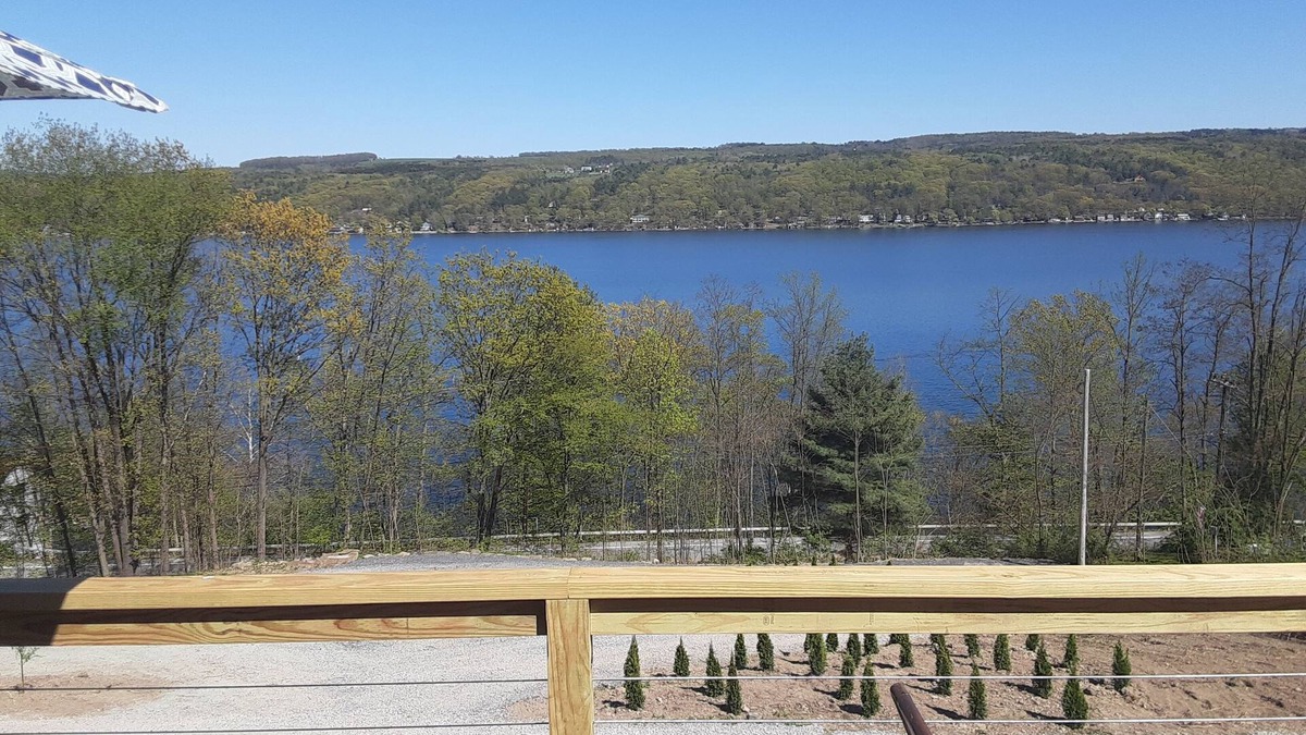 Hammondsport Cabin | Stunning site with amazing decks, hot tub, walk to private beach on Keuka Lake!