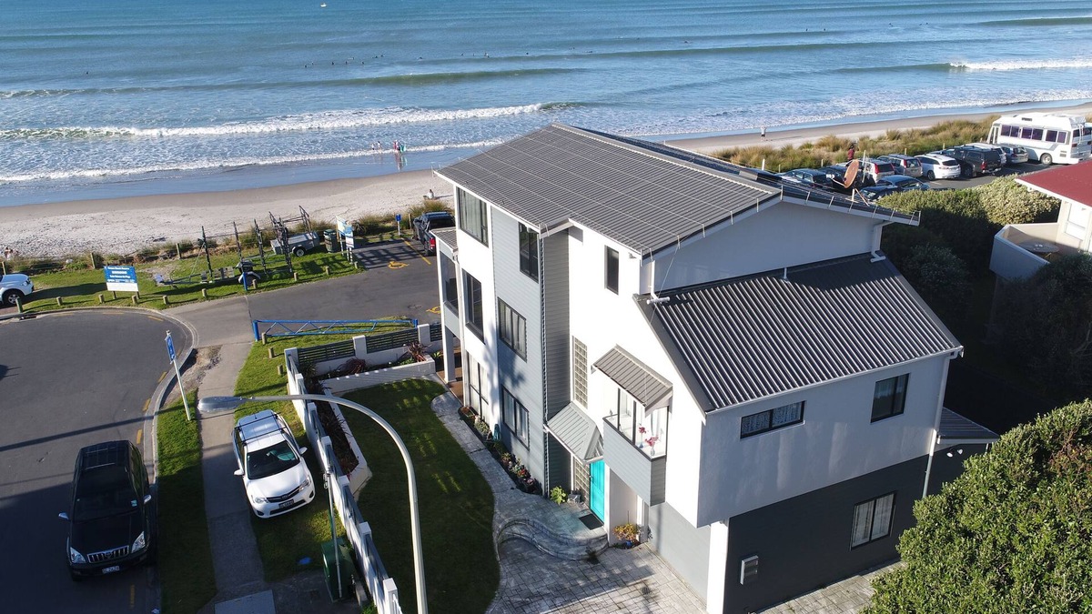 Omanu House | Stunning, Stylish, Beachfront, 3 Level Home, with gorgeous views