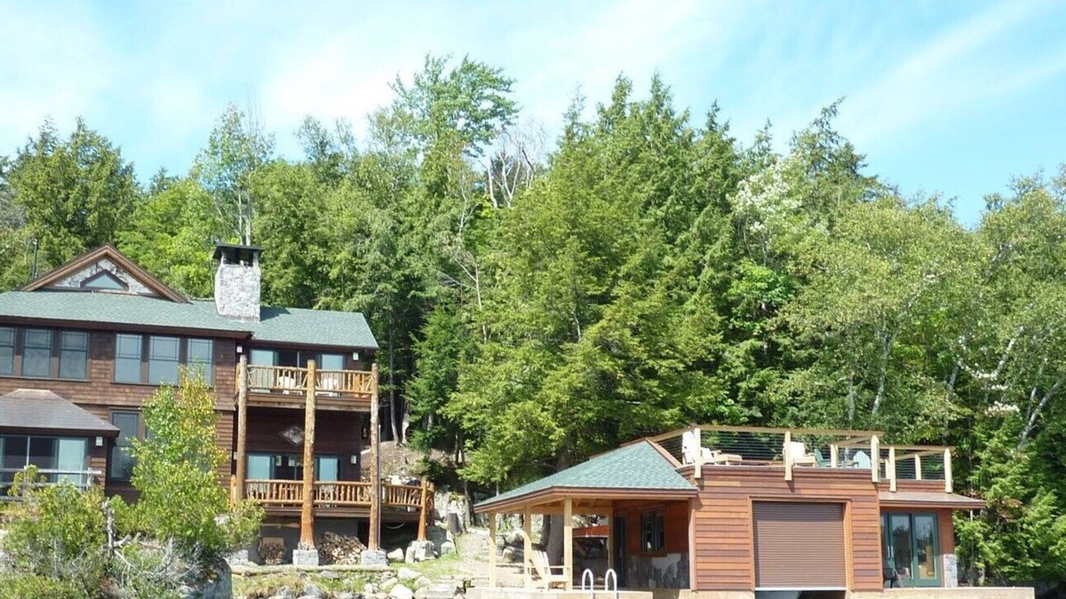 Tupper Lake House | Stunning timber frame lake house with boathouse, game room. Sleeps 10.