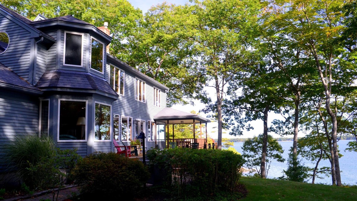 Freeport House | Stunning Views from Spacious Oceanfront Home on Freeport's Wolfe's Neck