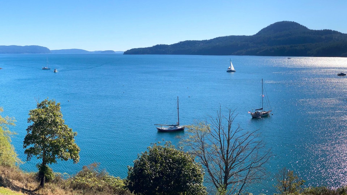 Rosario Condo | Stunning water view w/ three private balconies & gas fireplace in Rosario Resort