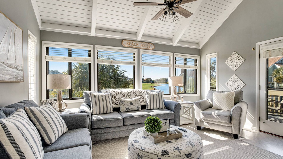 Sealoft Villas Villa | Stylish beach villa with three decks, and golf course views