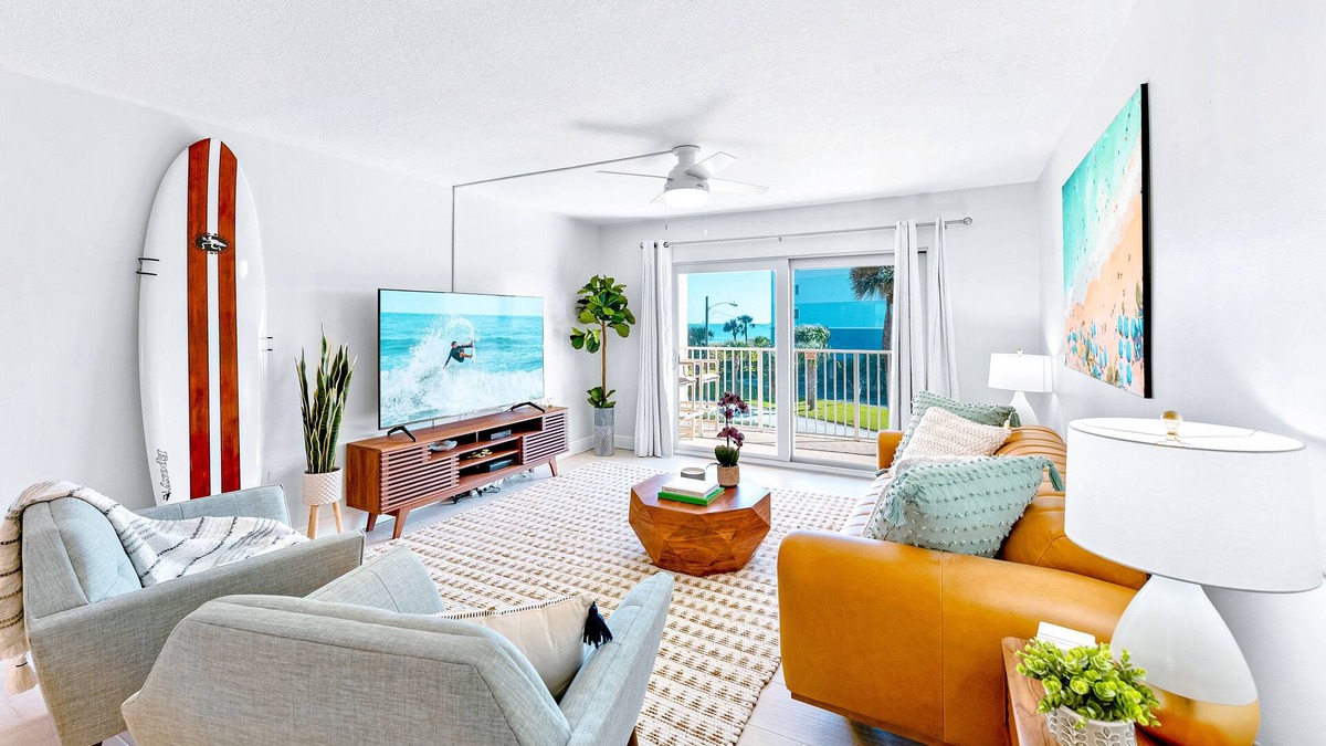 Avon By The Sea Condo | Stylish Beachfront Condo – Balcony, Heated Pool & Steps to Pier