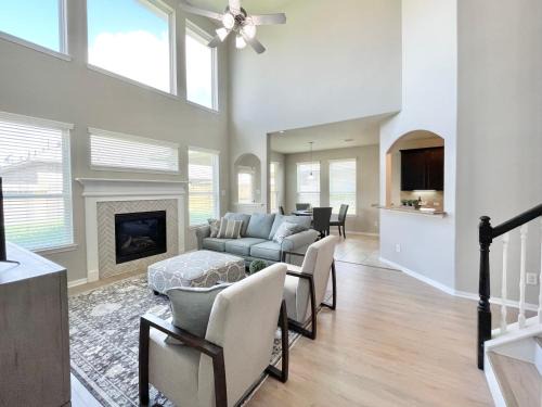 Spring House | Stylish Brick Family Home with Theater Room
