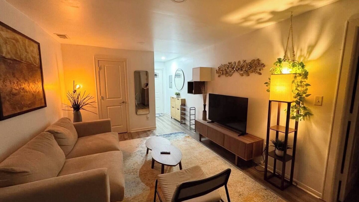 Braeswood Place Apartment | Stylish Cozy 1BR Near NRG Stadium + Fast WiFi & Free Parking