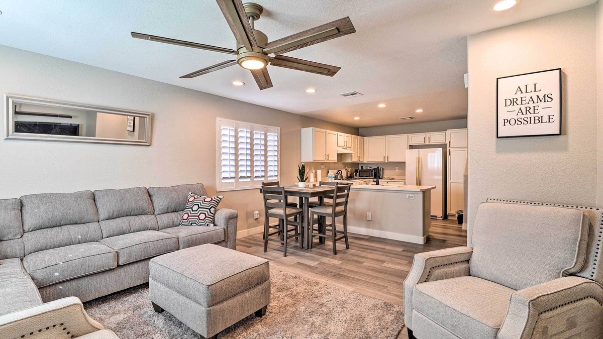 Paradise House | Stylish House w/Patio, 8 Mi to Vegas Strip!