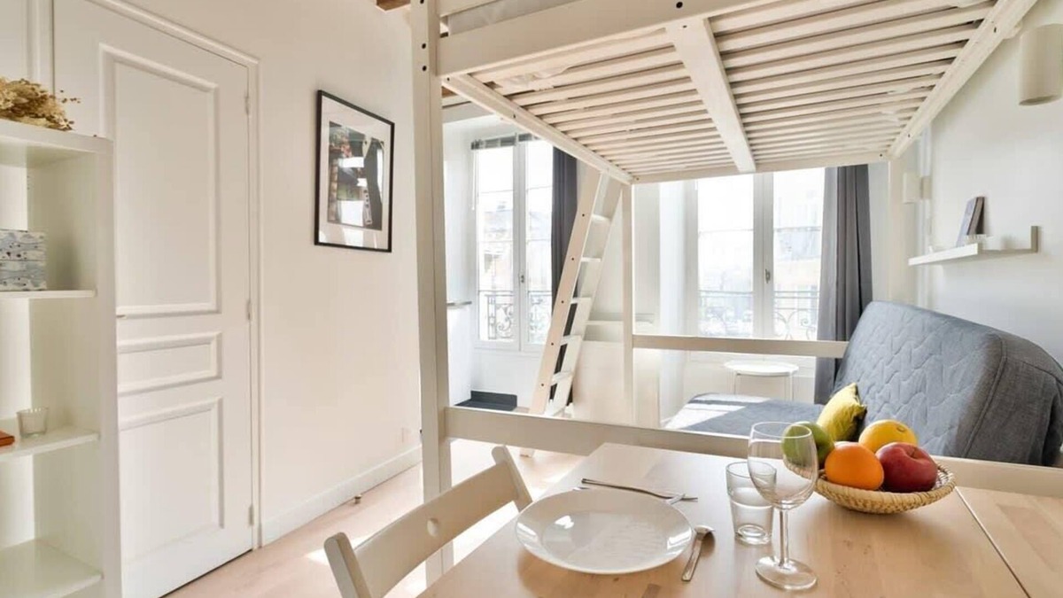 Quartier de la Porte-Saint-Denis Apartment | Stylish Mezzanine Studio in the Heart of Paris 3F